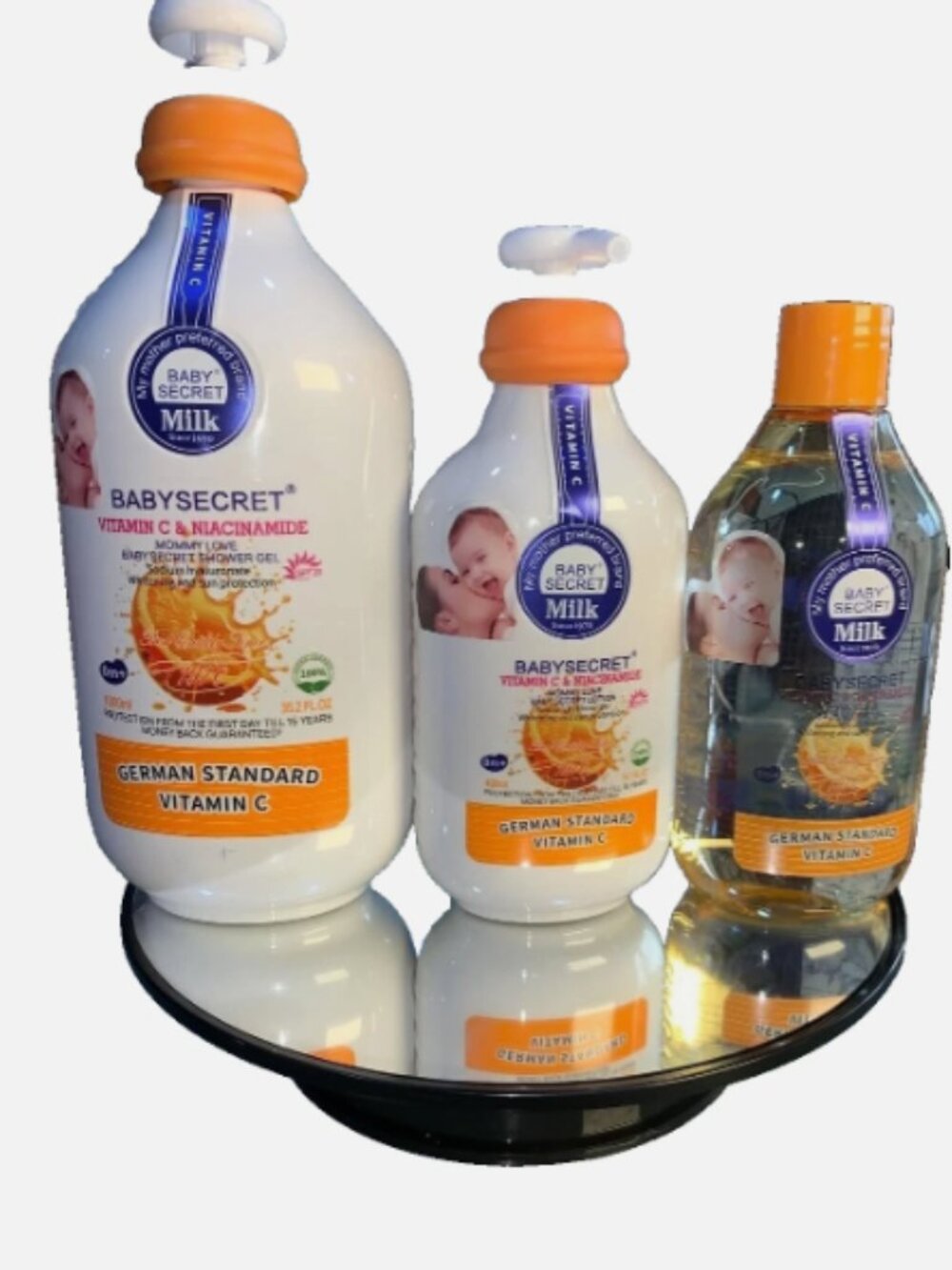 Baby Secret Vitamin C & Niacinamide Lotion,Shower Gel 1000 +Oil 120ml - 3pcs Set